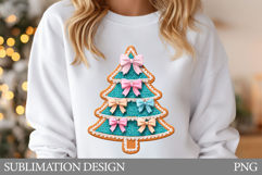 Crochet Christmas Tree T-Shirt. Christmas Tree Sublimation Product Image 1