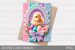 Easter Chick Card Design. Easter Card Printable Product Image 1