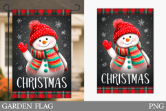Cute Snowman Garden Flag. Christmas Garden Flag Design Product Image 1