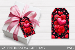 Valentines Gift Tag Design. Hearts Gift Tag Printable Product Image 1