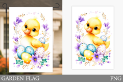 Easter Duck Garden Flag Design. Easter Garden Flag Product Image 1