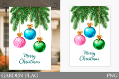 Merry Christmas Garden Flag Design. Christmas Sublimation Product Image 1