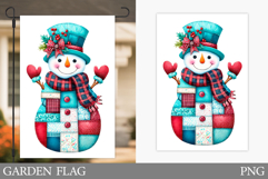 Cute Snowman Garden Flag. Christmas Garden Flag Design Product Image 1