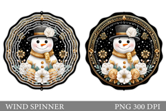 Cute Snowman Wind Spinner. Christmas Wind Spinner Design Product Image 1
