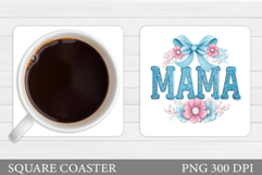 Mother's Day Coaster Design. Mother's Day Sublimation Product Image 1