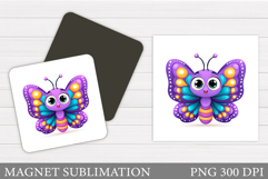 Cute Bee Magnet Design. Cute Bee Sublimation Product Image 1