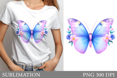 Butterfly T-Shirt Sublimation. Butterfly Sublimation Product Image 1