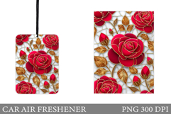 Roses Car Air Freshener. Flowers Car Air Freshener Design Product Image 1