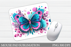Butterfly Mouse Pad Design. Butterfly Sublimation Product Image 1