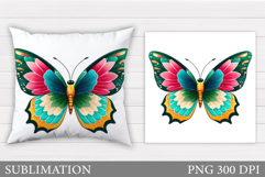Butterfly Sublimation. Butterfly Pillow Design Product Image 1