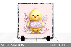 Cute Chick Slate Design. Cute Chick Sublimation Product Image 1