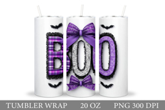 Boo Tumbler Design. Cute Halloween Tumbler Sublimation Product Image 1