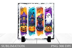 Halloween Slate Sublimation. Cute Ghost Slate Design Product Image 1