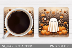 Halloween Ghost Teacher Coaster. Cute Ghost Coaster Design Product Image 1