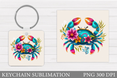 Crab Keychain Design. Crab Sublimation Product Image 1