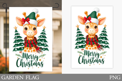 Christmas Giraffe Garden Flag. Christmas Garden Flag Design Product Image 1