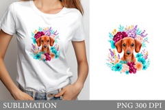 Cute Dog Sublimation. Cute Dog T-Shirt Design Product Image 1