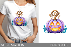 Halloween Pumpkin T-Shirt Design. Pumpkin Sublimation Product Image 1