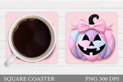 Halloween Pumpkin Coaster. Halloween Coaster Design Product Image 1