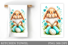 Easter Bunny Kitchen Towel . Easter Kitchen Towel Design Product Image 1