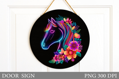 Horse Door Sign Design. Horse Sublimation Product Image 1