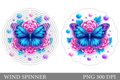 Butterfly Wind Spinner Design. Butterfly Sublimation Product Image 1