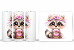 Valentines Raccoon Tumbler. Valentines Tumbler Sublimation Product Image 2