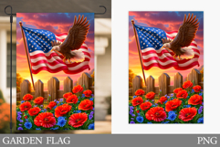 Patriotic Eagle Garden Flag. Patriotic Garden Flag Design Product Image 1