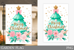 Christmas Tree Garden Flag. Christmas Garden Flag Design Product Image 1