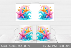 Starfish Mug Design. Starfish Sublimation Product Image 1