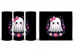 Cute Ghost Tumbler Sublimation. Halloween Tumbler Design Product Image 2