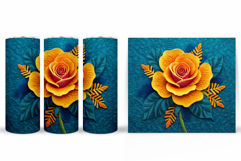 Rose Tumbler Wrap Sublimation. Rose Tumbler Wrap Design Product Image 2