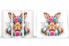 Easter Bunny Tumbler Design. Easter Tumbler Sublimation Product Image 2
