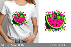 Watermelon T-Shirt Design. Watermelon Sublimation Product Image 1