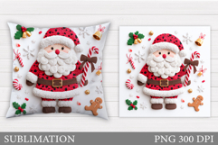 Santa Claus Pillow Design. Christmas Pillow Sublimation Product Image 1