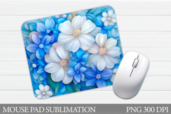 Flowers Mouse Pad Sublimation. Floral Mouse Pad Design Product Image 1