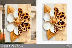 Flowers Garden Flag Sublimation. Floral Garden Flag Design Product Image 1