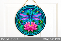Dragonfly Door Sign Sublimation. Dragonfly Sublimation Product Image 1