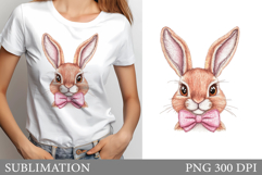 Cute Bunny Sublimation. Cute Bunny T-Shirt Design Product Image 1