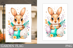 Easter Bunny Garden Flag.Easter Garden Flag Sublimation Product Image 1
