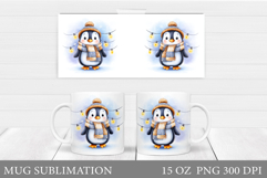 Christmas Penguin Mug Design. Christmas Mug Sublimation Product Image 1