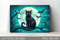 Black Cat Cutting Board. Halloween Cutting Board Design Product Image 1