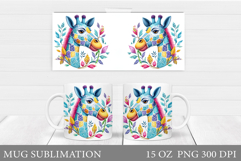 Cute Giraffe Mug Design. Cute Giraffe Sublimation Product Image 1