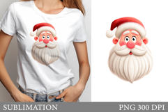 Santa Claus Sublimation. Santa Claus T-Shirt Sublimation Product Image 1