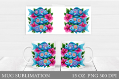 Fish Mug Wrap Design. Fish Mug Sublimation Product Image 1