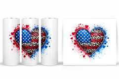 Patriotic Heart Tumbler. Patriotic Tumbler Sublimation Product Image 2