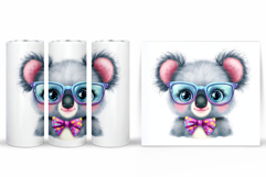 Cute Koala Tumbler Design. Funny Koala Tumbler Sublimation Product Image 2