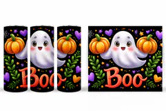 Ghost Tumbler Sublimation. Halloween Tumbler Design Product Image 2