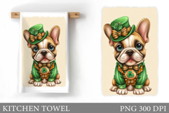 St Patrick Dog Kitchen Towel. St Patrick Kitchen Towel Product Image 1