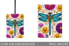 Dragonfly Car Air Freshener. Dragonfly Sublimation Product Image 1